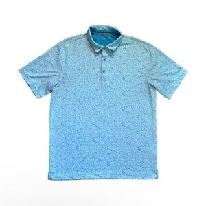 Walter Hagen Performance 11 Golf Novelty Print Polo Shirt Short Sleeve Medium